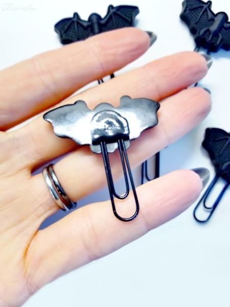 Fledermaus Notizklammern schwarz